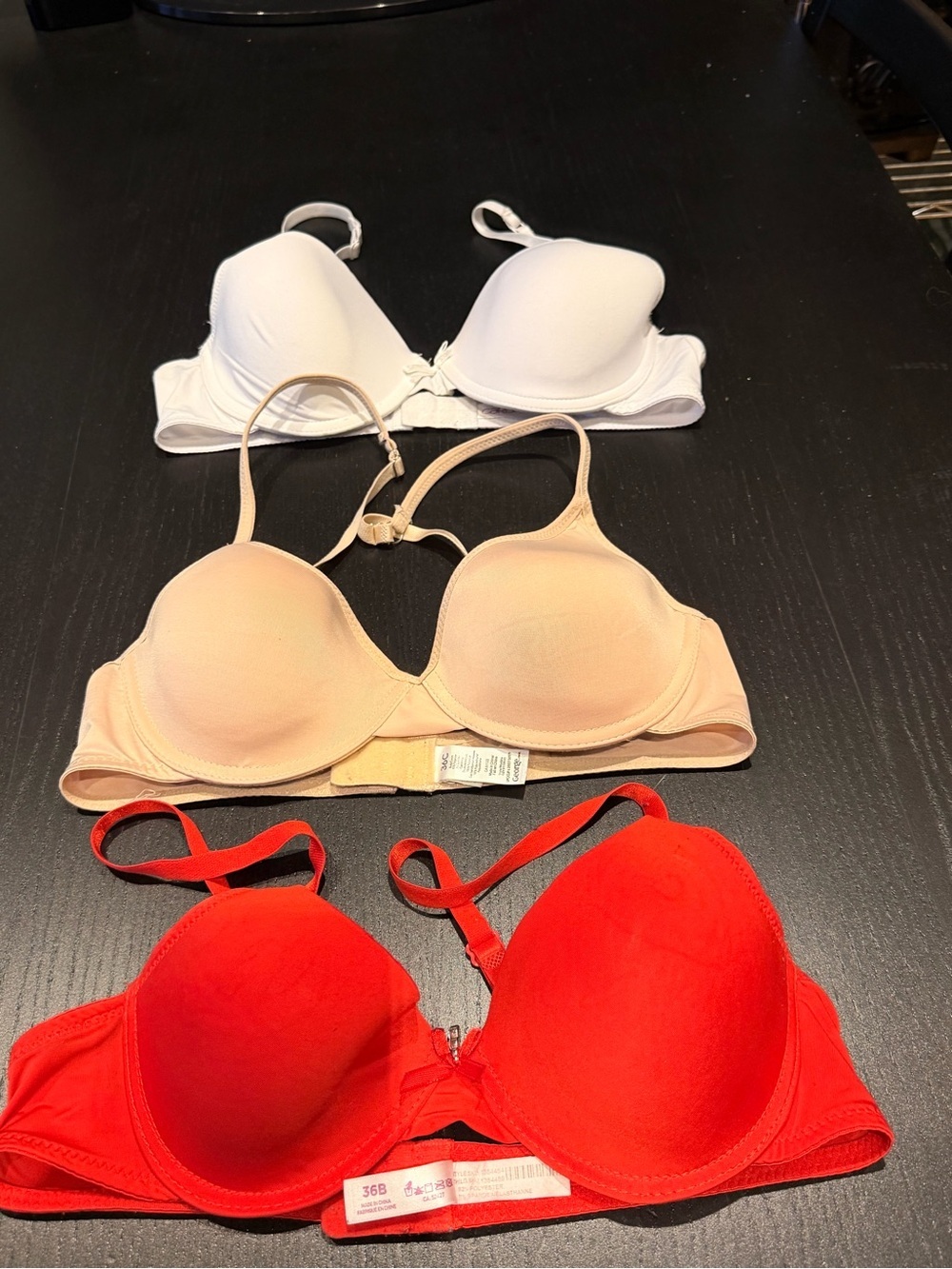 Women’s Seamless T-Shirt Bra - White, Nude, Red